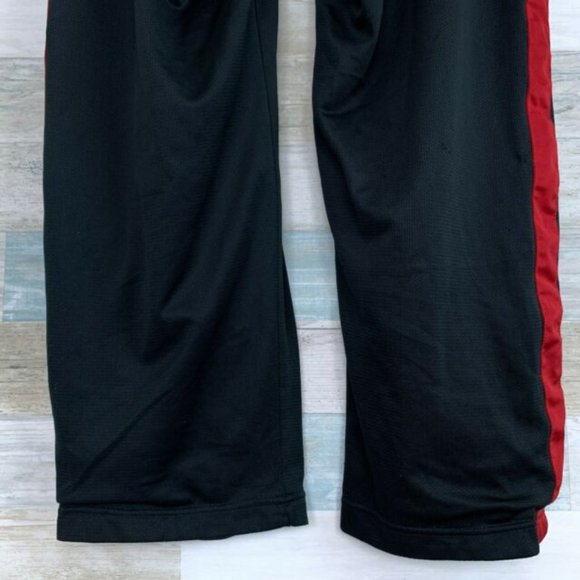 Nike Classic Track Sweatpants Black Red Mesh Lined Wide Leg Athletic Gym Mens XL - Picture 6 of 8